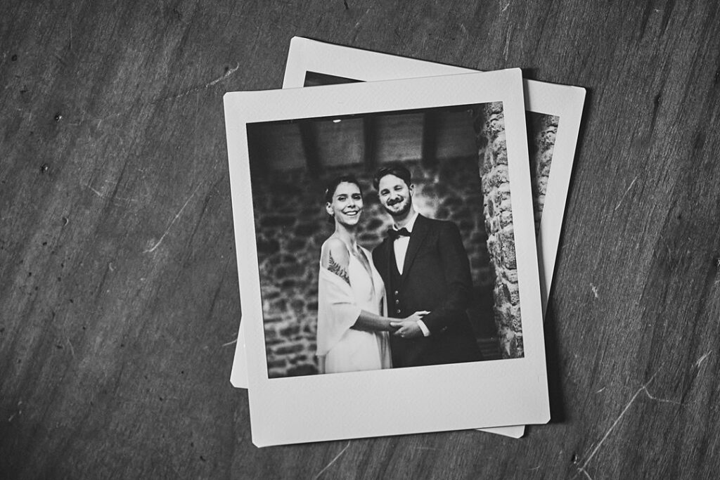 Photos polaroïd mariage